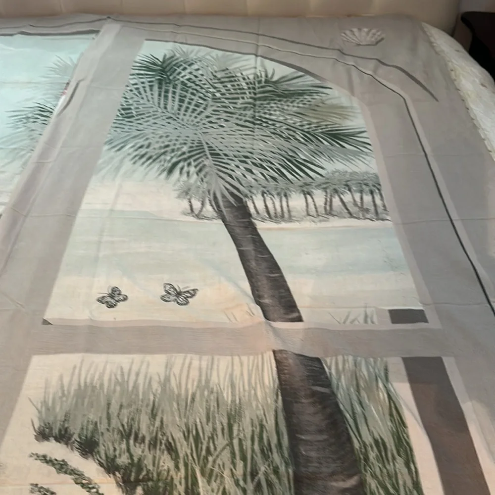 Set of curtain panels Tropical Beach Scene